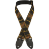 Fender Legacy Vintage Monogram Strap Black/Yellow & Brown 2